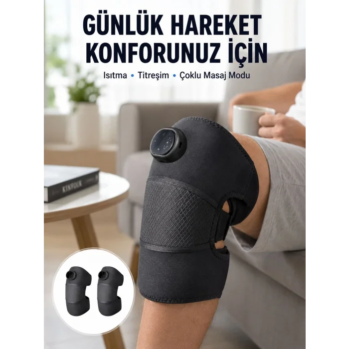 BUĞZ 3 Seviyeli Titreşimli Isıtmalı Diz Bakım Masaj Cihazı Yeni Nesil