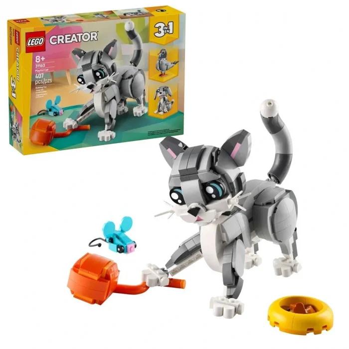 BUĞZ 31163 Lego Creator 3in1 - Oyunbaz Kedi 407 parça +8 yaş