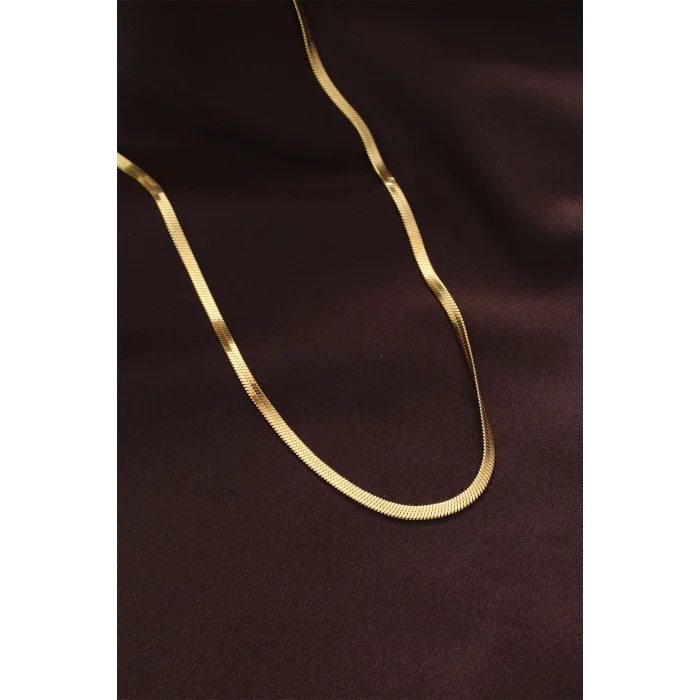 BUĞZ 316L Çelik Altın Renk 60 cm İtalyan Zincir Kolye