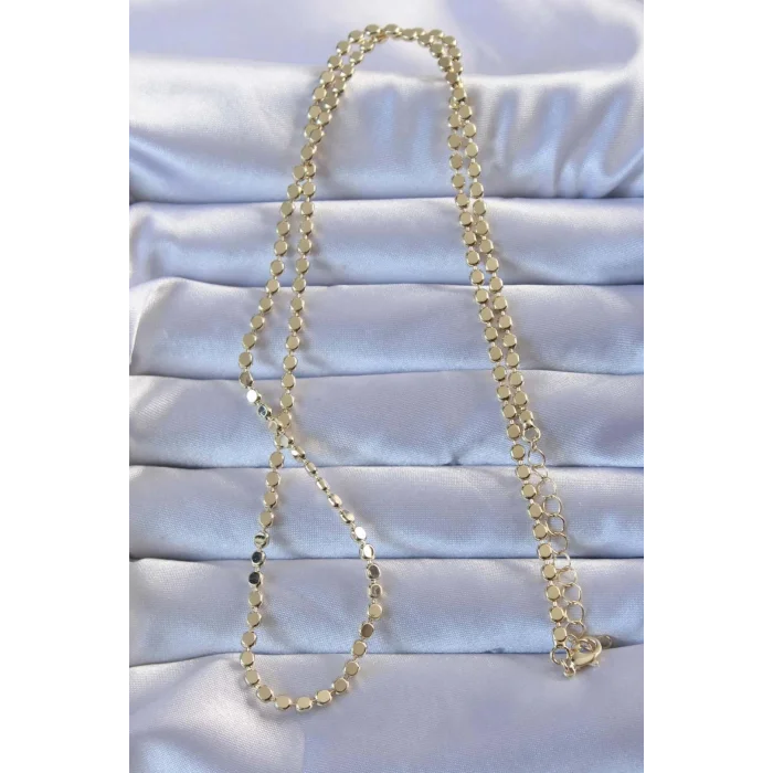 BUĞZ 316L Çelik Gold Renk 60 cm Parçalı Ezme Kolye