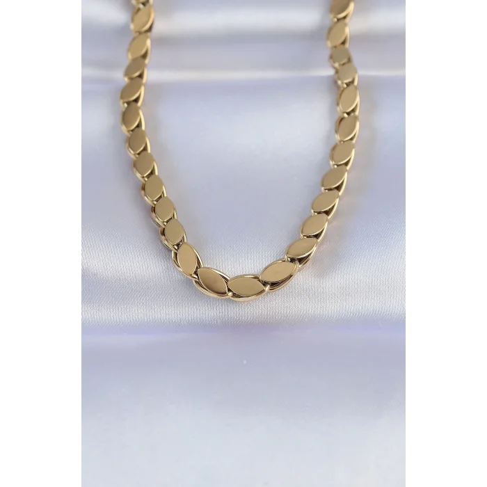BUĞZ 316L Çelik Gold Renk Arpa Model Kolye