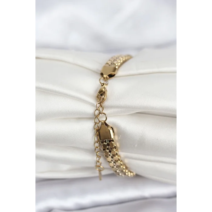 BUĞZ 316L Çelik Gold Renk Kadın Bileklik - Lisinya