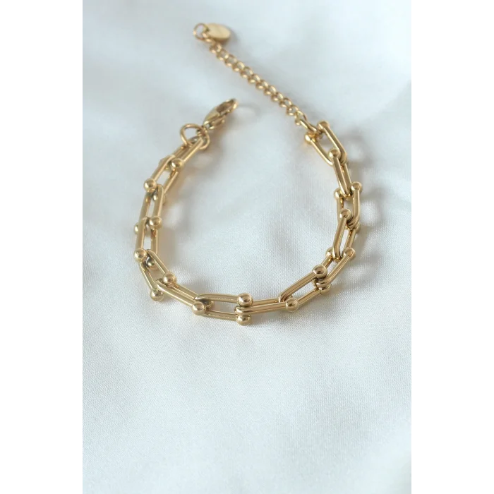 BUĞZ 316L Çelik Gold Renk Tifany Model Kadın Bileklik