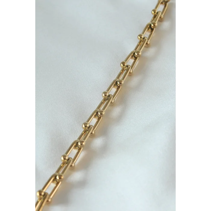 BUĞZ 316L Çelik Gold Renk Tifany Model Kadın Bileklik - BUĞZ