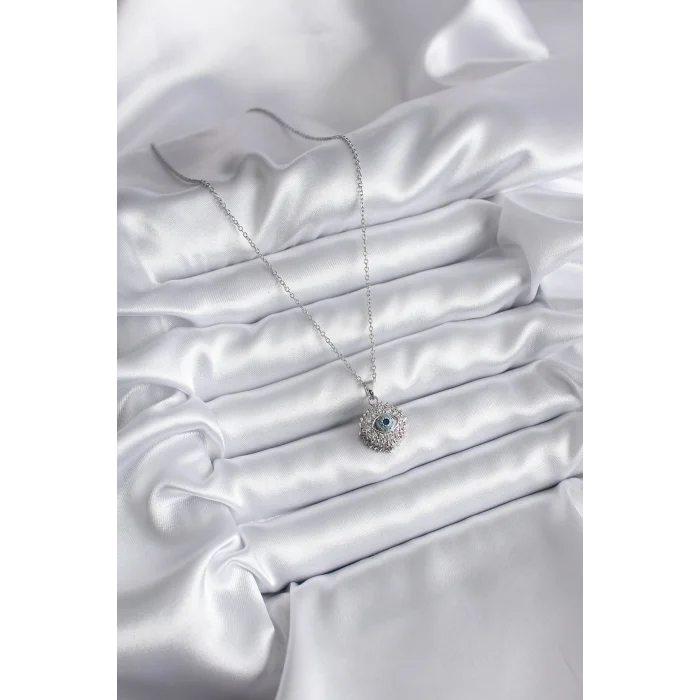 BUĞZ 316L Çelik Gold Renk Zirkon Taşlı Göz Model Kadın Kolye - Lisinya