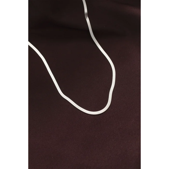 BUĞZ 316L Çelik Gümüş Renk 60 cm İtalyan Zincir Kolye