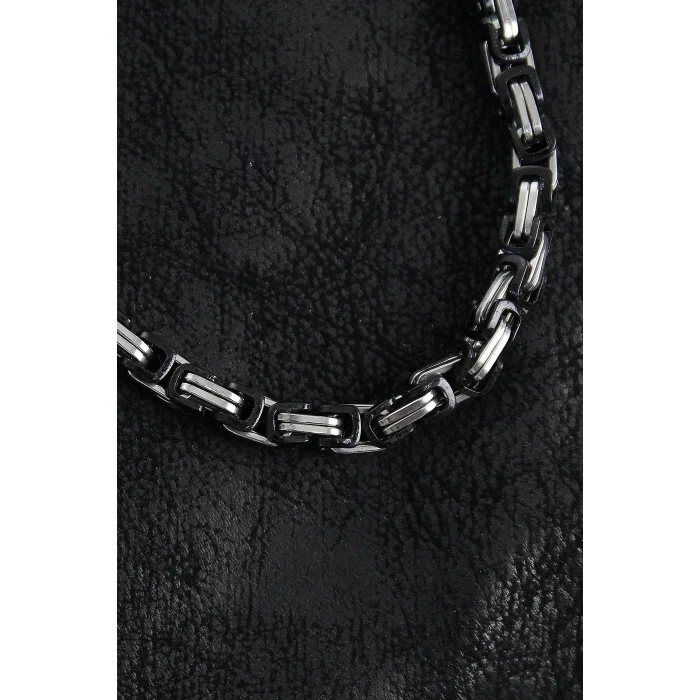 BUĞZ 316L Çelik Kral Zincir Model Gümüş Renk Erkek Kolye