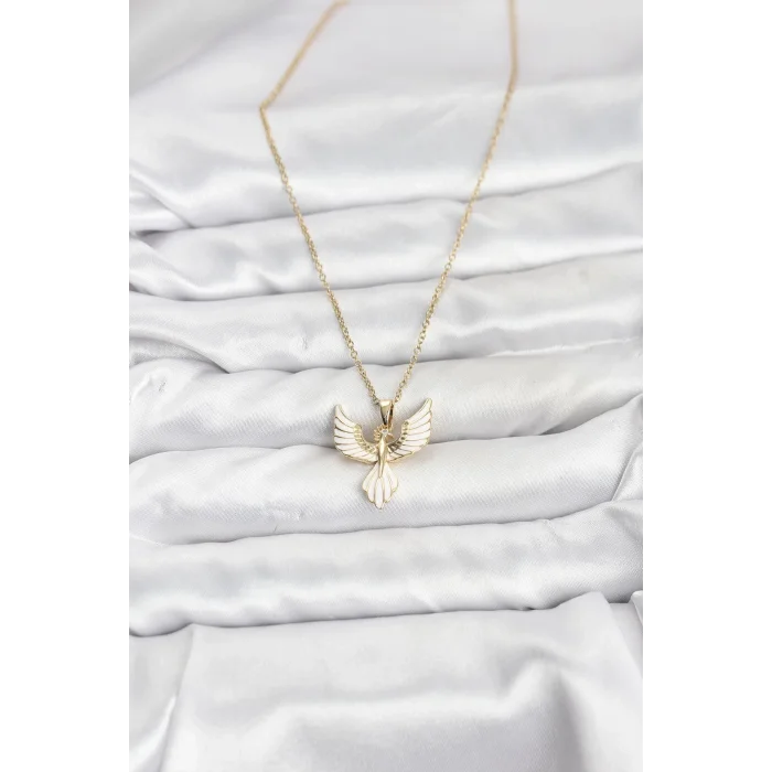 BUĞZ 316L Çelik Zincir Gold Renk Anka Kuşu Model Kadın Kolye