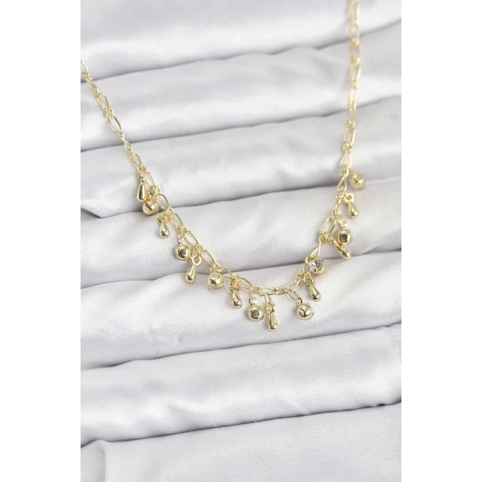 BUĞZ 316L Çelik Zincir Gold Renk Kadın Kolye