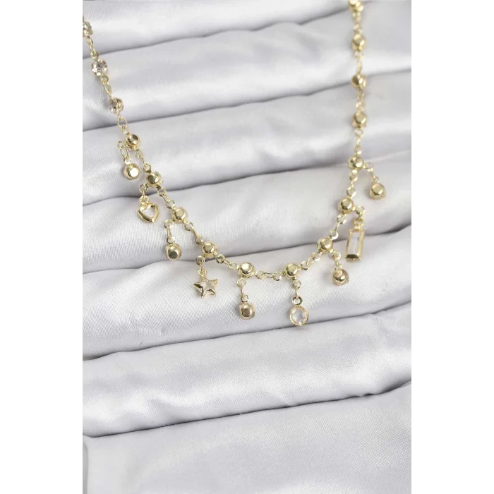 BUĞZ 316L Çelik Zincir Gold Renk Kolye