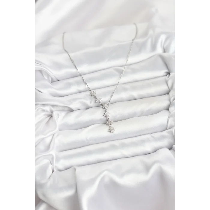 BUĞZ 316L Çelik Zincir Gümüş Renk Kutup Yıldızı Model Kadın Kolye - Lisinya