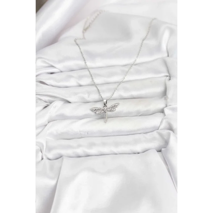 BUĞZ 316L Çelik Zincir Gümüş Renk Yusufçuk Model Kadın Kolye - Lisinya