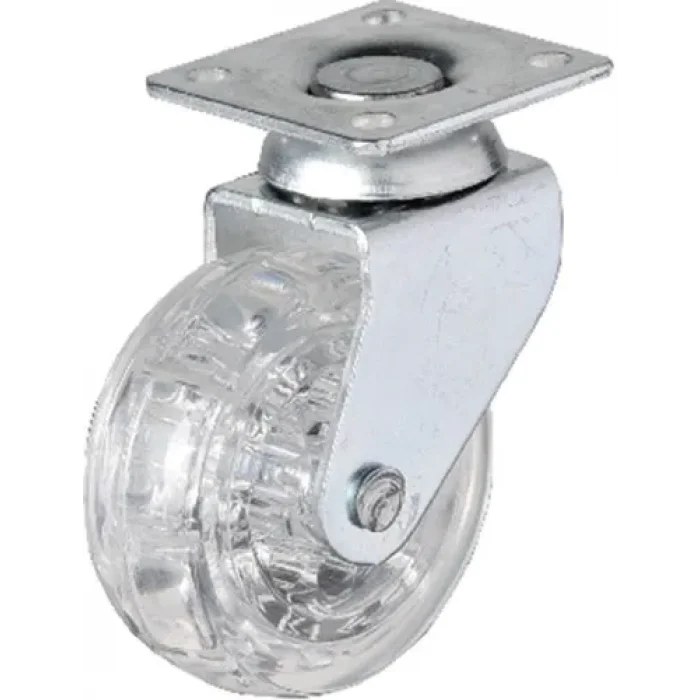 BUĞZ 325 - 50x20 Mm Şeffaf Makaralı Tablalı Teker 4 Adet