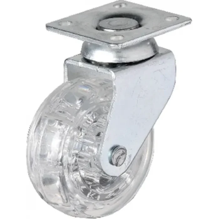 BUĞZ 325 - 50x20 Mm Şeffaf Makaralı Tablalı Teker 4 Adet