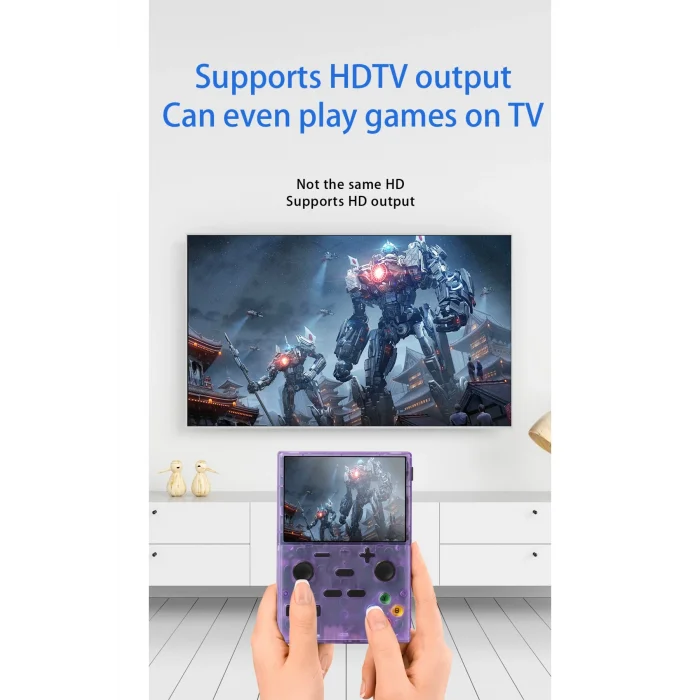 BUĞZ 3,5 inç IPS ekranlı mor retro mini taşınabilir el oyun konsolu oyunlu televizyon uyumlu