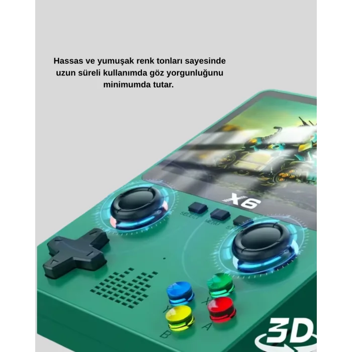 BUĞZ 3.5 İnç IPS Ekranlı Taşınabilir Oyun Konsolu Ergonomik Çift Tetikli