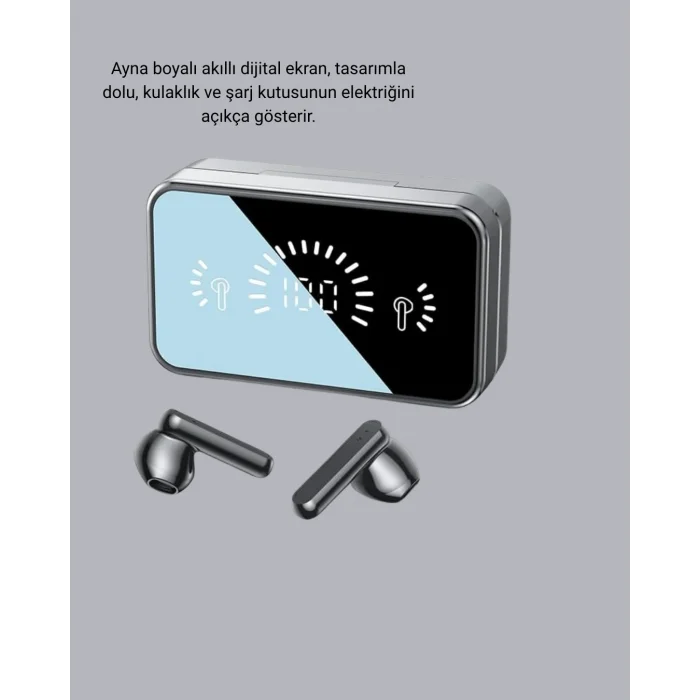 BUĞZ 3500 mAh Şarj Kutulu Bluetooth 5.1 Kablosuz Kulaklık – Dokunmatik, Suya Dayanıklı