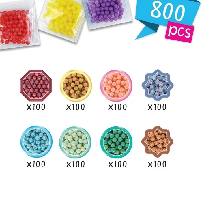  35089 AquaBeads Suluboya Renkleri Yedek Boncuk Pakedi- 800 parça +4 yaş