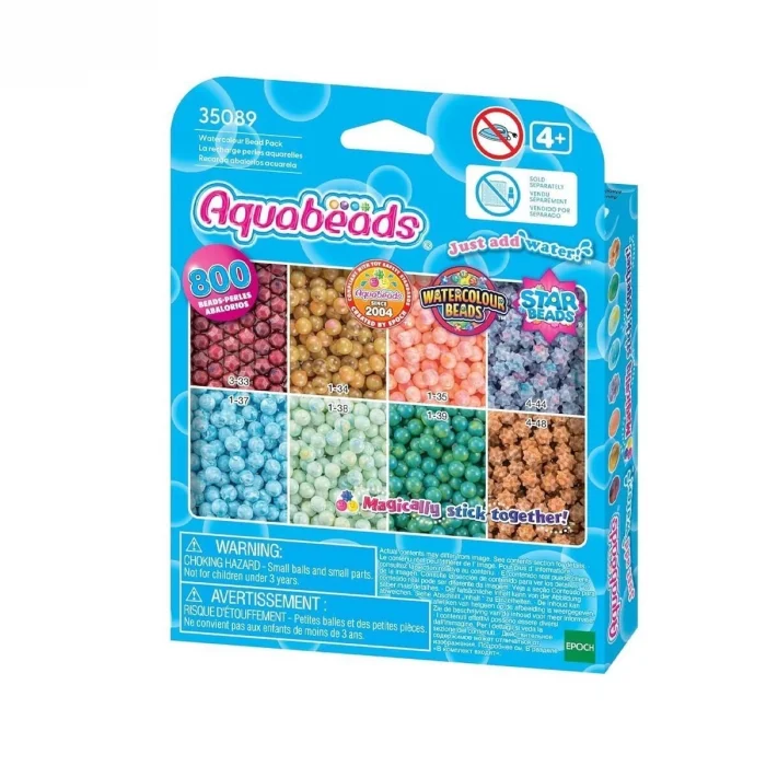 35089 AquaBeads Suluboya Renkleri Yedek Boncuk Pakedi- 800 parça +4 yaş