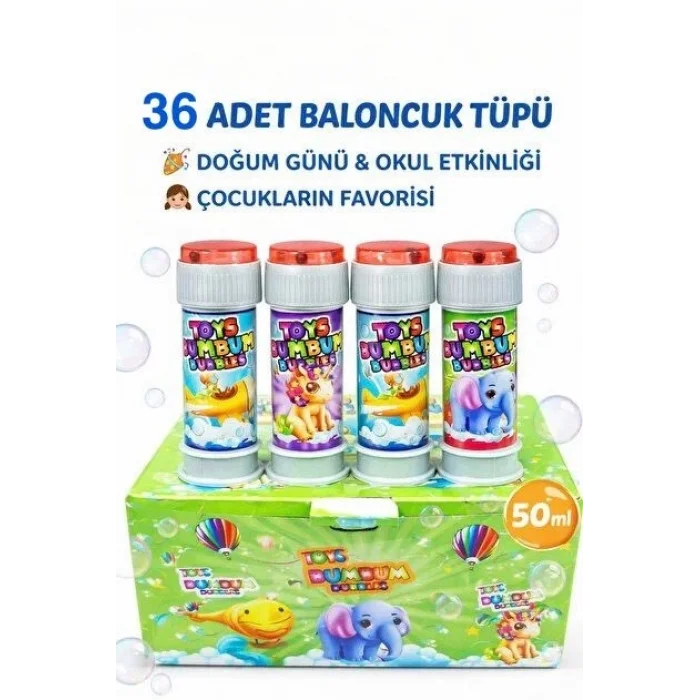 BUĞZ 36 Adet Bumbum Baloncuk Köpük Tüpü Bx40
