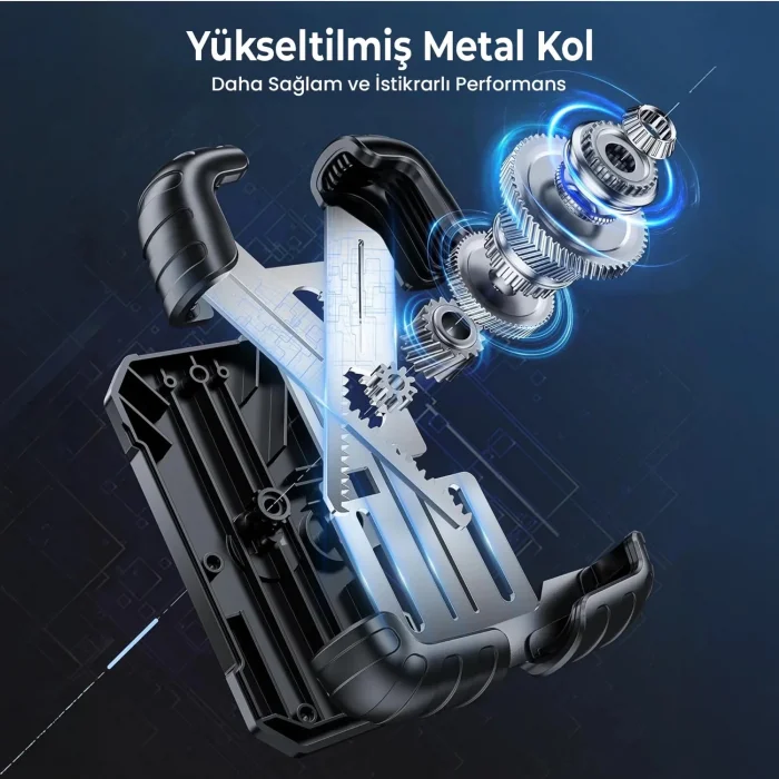 BUĞZ 360° Derece Ayarlanabilen Gidon Bağlantılı Bisiklet Motosiklet İçin Abs 4-7.8″ İnç Telefon Tutucu