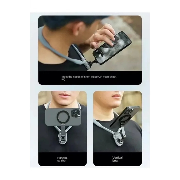 BUĞZ 360 Derece Ayarlanabilir Boyun Askılı Manyetik Telefon Tutucu