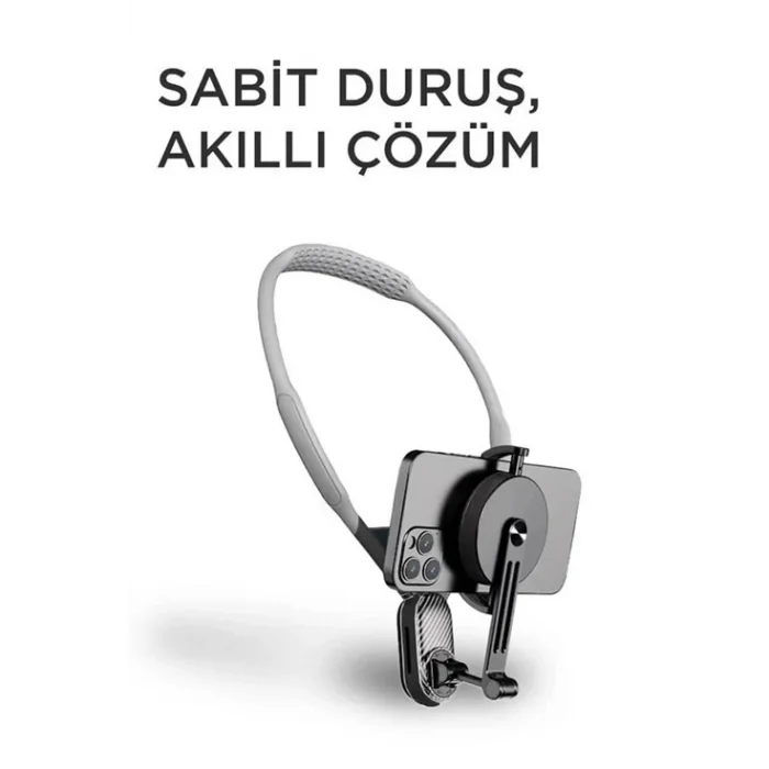 BUĞZ 360 Derece Ayarlanabilir Boyun Askılı Manyetik Telefon Tutucu