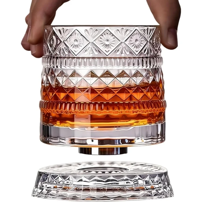 BUĞZ 360 Derece Dönen Bardak - 280 ml - Kristal Cam