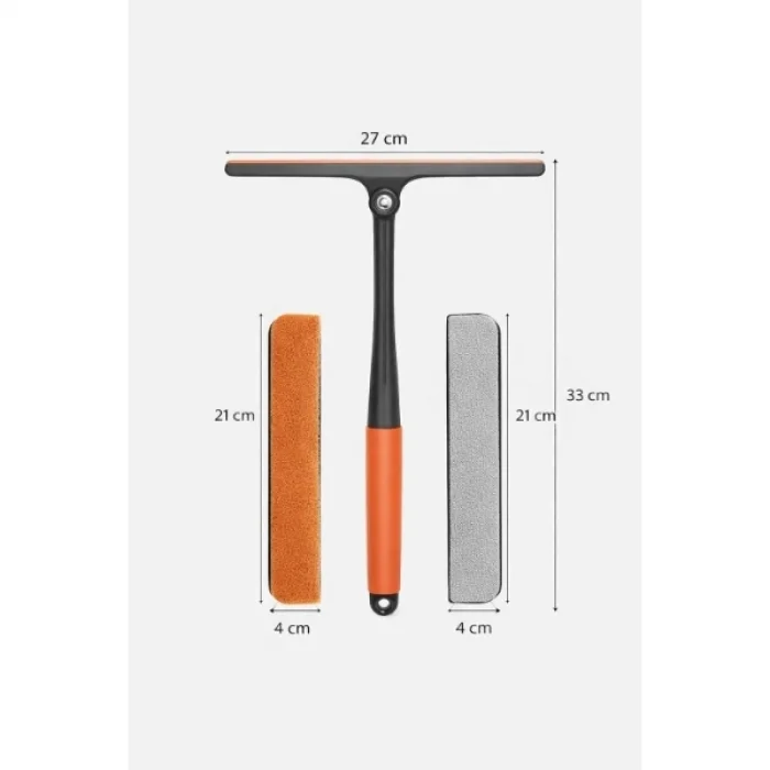 BUĞZ 360 Derece Oynar Çift Başlıklı Çekçek Cam Temizleme Aparatı