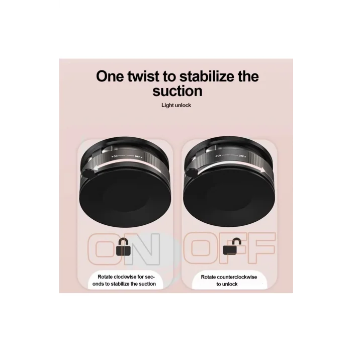 BUĞZ 360 Dönebilen Araç İçi Telefon Tutucu Vakumlu Magsafe Destekli Masa Üstü Duvar Halka Telefon Tutucu