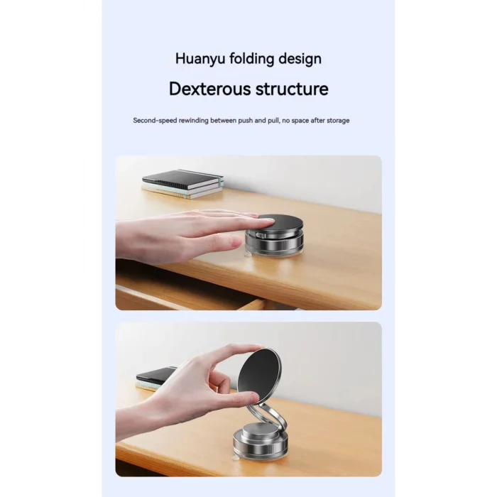 BUĞZ 360 Dönebilen Araç İçi Telefon Tutucu Vakumlu Magsafe Destekli Masa Üstü Duvar Halka Telefon Tutucu