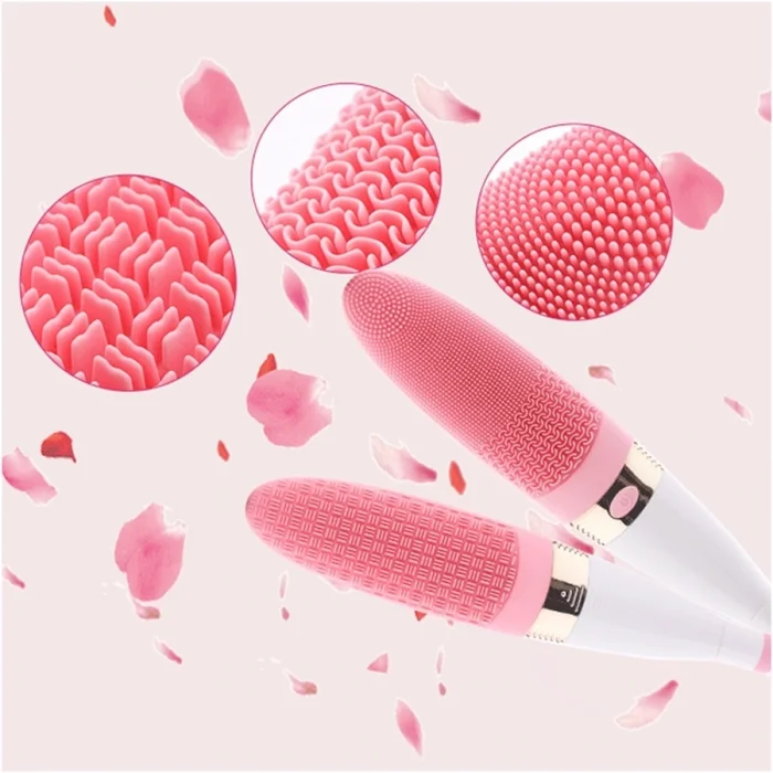  360° Dönebilen Pilli Titreşimli Kauçuk Duş Masaj Fırçası Rahatlatıcı