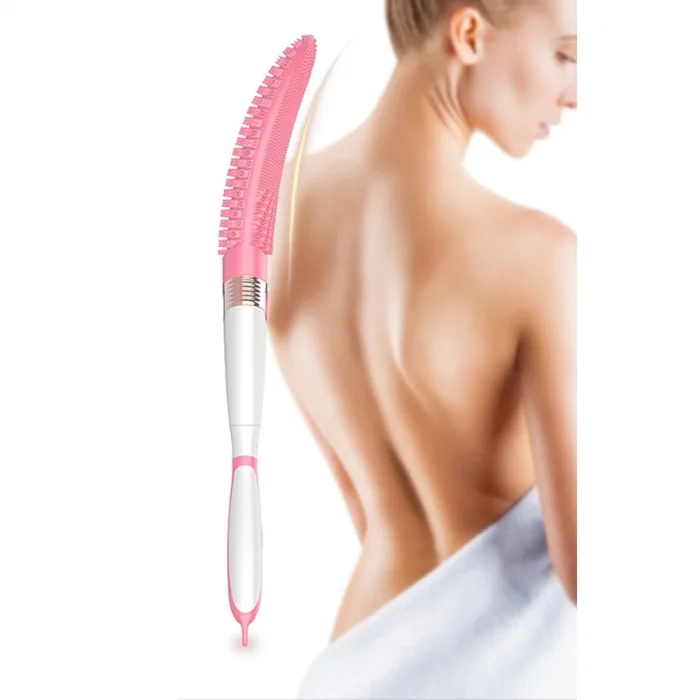  360° Dönebilen Pilli Titreşimli Kauçuk Duş Masaj Fırçası Rahatlatıcı