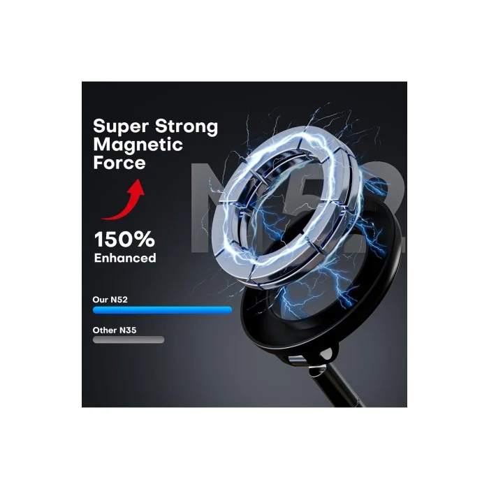 BUĞZ 360 Dönebilen Telefon Tutucu - Ayarlanabilir Mıknatıslı Vakumlu Araç İçi Telefon Tutucu