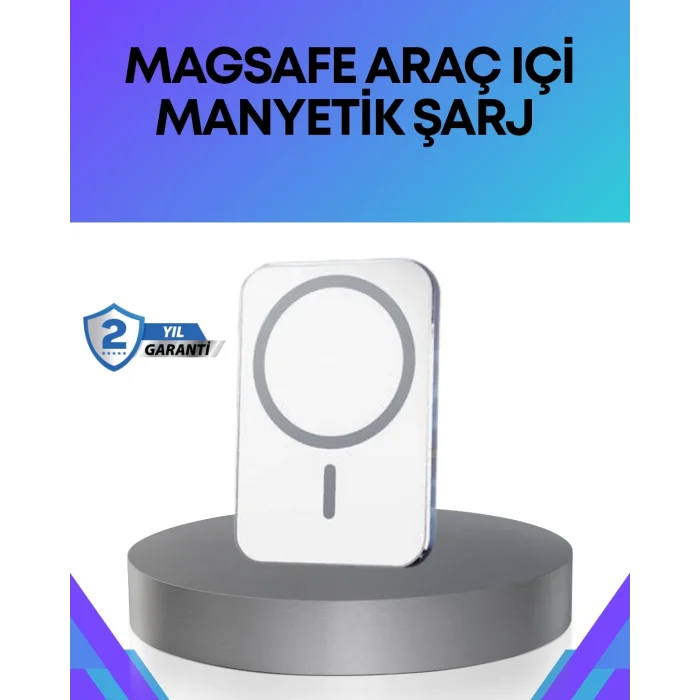  360° Döner Başlıklı MagSafe Araç Telefon Tutucu Hızlı Şarjlı