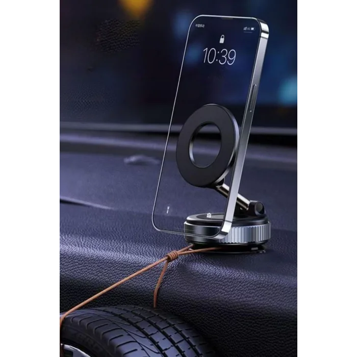 BUĞZ 360° Döner Başlıklı Vakumlu Emişli Manyetik Telefon Tutucu – Güçlü Mıknatıslı, İz Bırakmaz