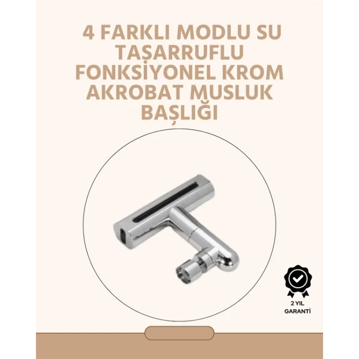  360° Dönüşlü Su Akışı Başlığı | 4ü 1 Arada Kullanım