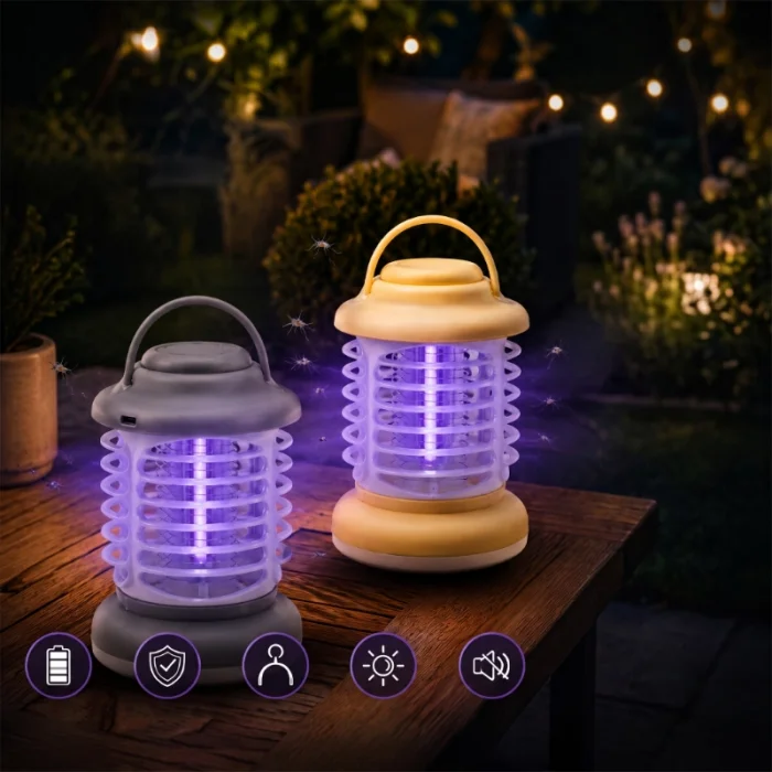 BUĞZ 360° Korumalı UV Işıklı Sinek Kovucu - Kamp Tipi - Şarjlı Fener