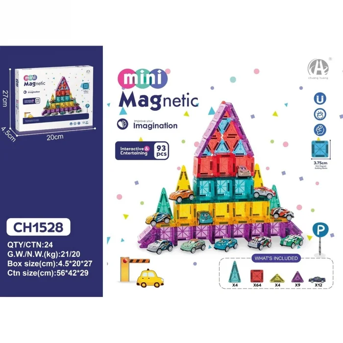 BUĞZ 3.75CM Mini Magnetic Blok 93 Parça