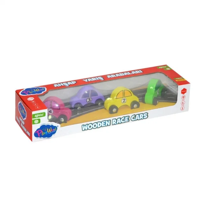  380-ONY Onyıl, Playwood Ahşap Yarış Arabası 4lü
