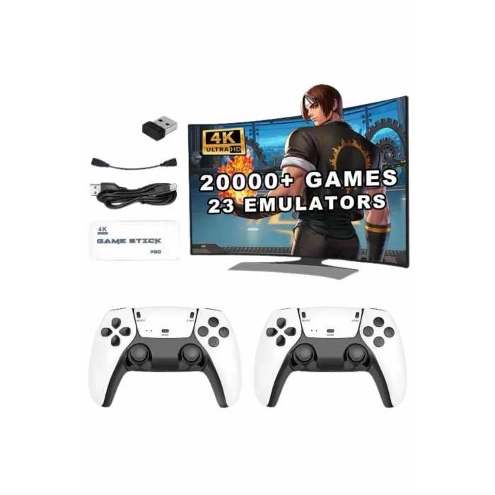 BUĞZ 3D 4K HD 2.4G Game Stick 4K Ultra Hd Oyun Konsolu Çift Kollu