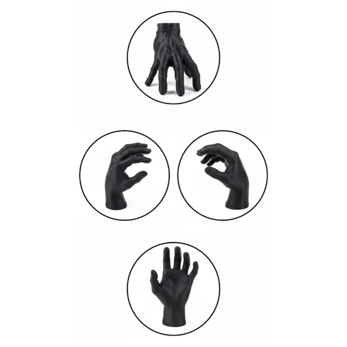 BUĞZ 3D Dekoratif Siyah El Obje 17x16 cm Gotik ve Modern Aksesuar