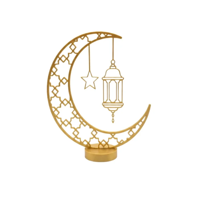 BUĞZ 3D Hilal Cami Dekor Özel Baskı 20x20 cm Şık Masa Üstü