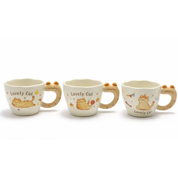 BUĞZ 3D Kedi Kuyruk Detaylı Kupa Bardak