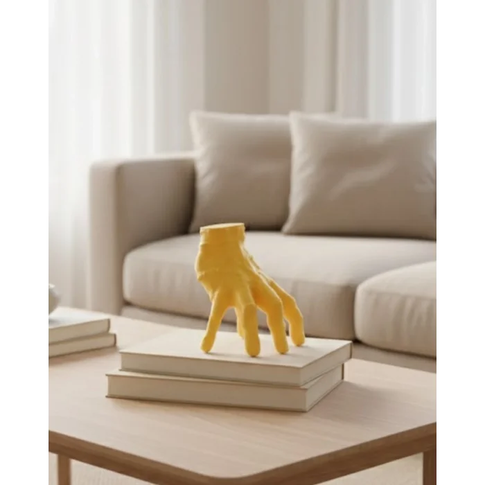 BUĞZ 3D Sarı El Tasarım Dekor 17x16 cm Konsol ve Şömine Üstü Aksesuar