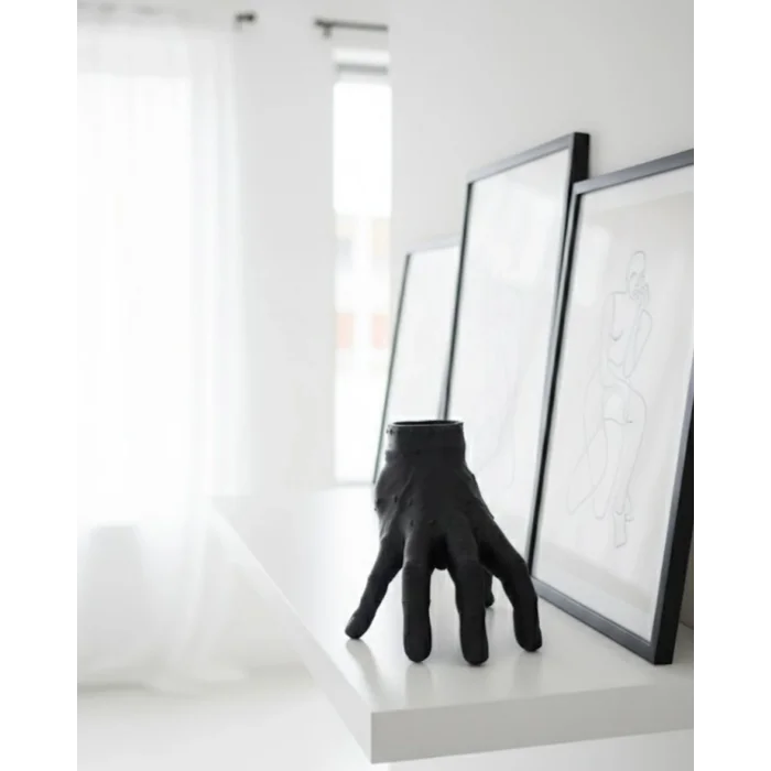 BUĞZ 3D Siyah El Biblo 27x22 cm İddialı Ev Dekorasyonu