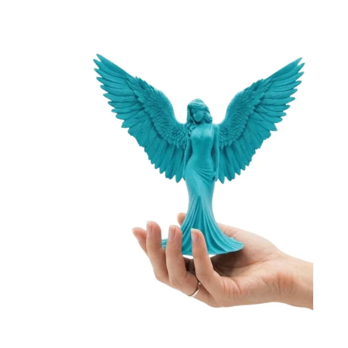 BUĞZ 3D Turkuaz Melek İnsan Biblo  Estetik Dekoratif Obje