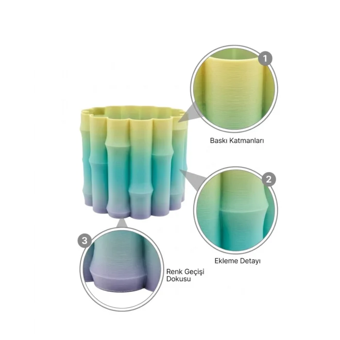 BUĞZ 3D YEŞİL VAZO - BUĞZ