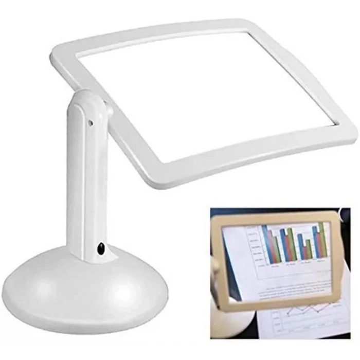 BUĞZ 3x  360 Derece Döndürme Ekranlı, Çok Fonksiyonlu Masaüstü Büyüteç 3x