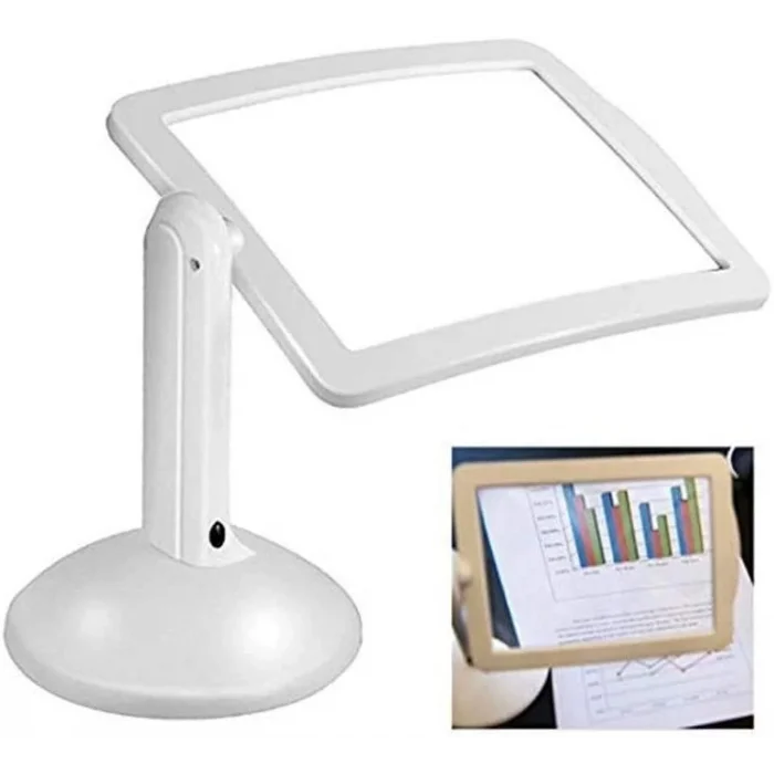 BUĞZ 3x  360 Derece Döndürme Ekranlı, Çok Fonksiyonlu Masaüstü Büyüteç 3x - BUĞZ